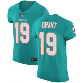 Wholesale Cheap Nike Dolphins #19 Jakeem Grant Aqua Green Team Color Men\'s Stitched NFL Vapor Untouchable Elite Jersey