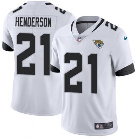 Wholesale Cheap Nike Jaguars #21 C.J. Henderson White Men\'s Stitched NFL Vapor Untouchable Limited Jersey
