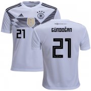 Wholesale Cheap Germany #21 Gundogan White Home Kid Soccer Country Jersey