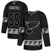 Wholesale Cheap Adidas Blues #55 Colton Parayko Black Authentic Team Logo Fashion Stitched NHL Jersey