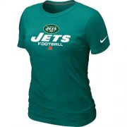 Wholesale Cheap Women's Nike New York Jets Critical Victory NFL T-Shirt Light Green