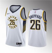 Wholesale Cheap Men's Indiana Pacers #26 Ben Sheppard White 2023 Draft Association Edition Stitched Basketball Jersey