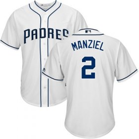 Wholesale Cheap Padres #2 Johnny Manziel White Cool Base Stitched Youth MLB Jersey
