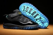 Wholesale Cheap Air Jordan 11 Kid & Baby shoes Black/Gamma Blue