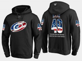 Wholesale Cheap Hurricanes #49 Victor Rask NHL Banner Wave Usa Flag Black Hoodie