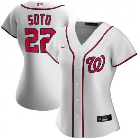 Wholesale Cheap Washington Nationals #22 Juan Soto Nike Women\'s Home 2020 MLB Player Jersey White