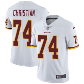 Wholesale Cheap Nike Redskins #74 Geron Christian White Men\'s Stitched NFL Vapor Untouchable Limited Jersey