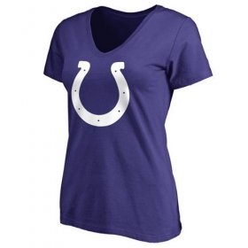 Wholesale Cheap Women\'s Indianapolis Colts Pro Line Primary Team Logo Slim Fit T-Shirt Blue