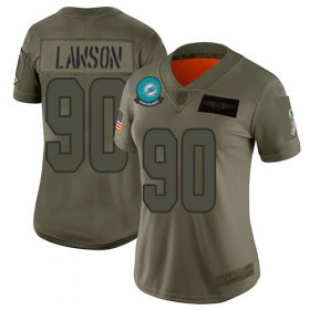 Wholesale Cheap Nike Dolphins #90 Shaq Lawson Camo Women\'s Stitched NFL Limited 2019 Salute To Service Jersey
