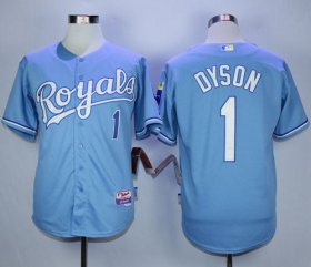 Wholesale Cheap Royals #1 Jarrod Dyson Light Blue Alternate 1 Cool Base Stitched MLB Jersey