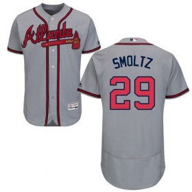 Wholesale Cheap Braves #29 John Smoltz Grey Flexbase Authentic Collection Stitched MLB Jersey