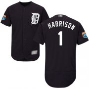 Wholesale Cheap Tigers #1 Josh Harrison Navy Blue Flexbase Authentic Collection Stitched MLB Jersey