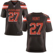 Wholesale Cheap Nike Browns #27 Kareem Hunt Brown Team Color Men's Stitched NFL Vapor Untouchable Elite Jersey