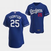Cheap Men's Los Angeles Dodgers #25 Trayce Thompson Royal Flex Base Stitched Jersey