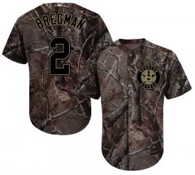 Wholesale Cheap Astros #2 Alex Bregman Camo Realtree Collection Cool Base Stitched Youth MLB Jersey