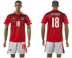 Wholesale Cheap Austria #18 Schwab Red Home Soccer Country Jersey