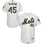 Wholesale Cheap Mets #45 Tug McGraw White(Blue Strip) Flexbase Authentic Collection Memorial Day Stitched MLB Jersey