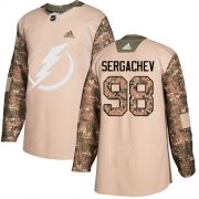 Wholesale Cheap Adidas Lightning #98 Mikhail Sergachev Camo Authentic 2017 Veterans Day Stitched Youth NHL Jersey