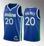 Wholesale Cheap Men's Dallas Mavericks #20 Richaun Holmes Blue 2023 Draft City Edition Stitched Basketball Jersey