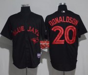 Wholesale Cheap Blue Jays #20 Josh Donaldson Black Strip Stitched MLB Jersey