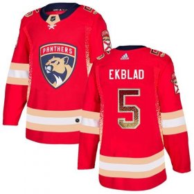 Wholesale Cheap Adidas Panthers #5 Aaron Ekblad Red Home Authentic Drift Fashion Stitched NHL Jersey