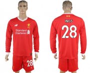 Wholesale Cheap Liverpool #28 Ings Home Long Sleeves Soccer Club Jersey
