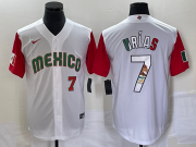 Wholesale Cheap Men's Mexico Baseball #7 Julio Urias Number 2023 White Red World Classic Stitched Jersey10