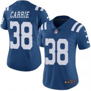 Wholesale Cheap Nike Colts #38 T.J. Carrie Royal Blue Women's Stitched NFL Limited Rush Jersey