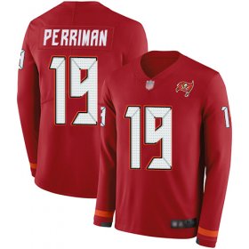 Wholesale Cheap Nike Buccaneers #19 Breshad Perriman Red Team Color Men\'s Stitched NFL Limited Therma Long Sleeve Jersey