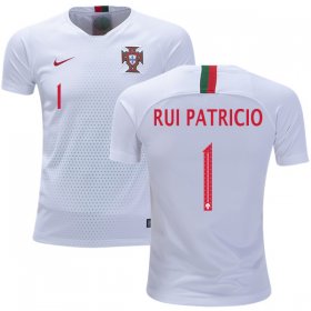 Wholesale Cheap Portugal #1 Rui Patricio Away Kid Soccer Country Jersey