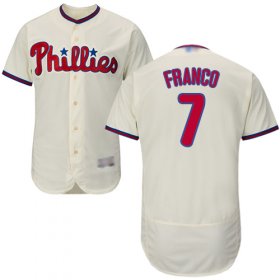 Wholesale Cheap Phillies #7 Maikel Franco Cream Flexbase Authentic Collection Stitched MLB Jersey