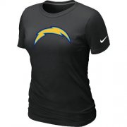 Wholesale Cheap Women's Nike Los Angeles Chargers Logo NFL T-Shirt Black