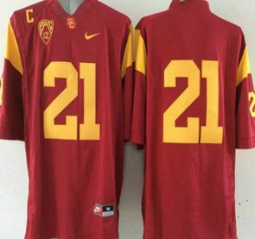 Wholesale Cheap USC Trojans #21 Su\'a Cravens Red 2015 College Football Nike Limited Jersey