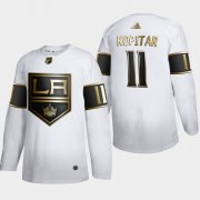 Wholesale Cheap Los Angeles Kings #11 Anze Kopitar Men's Adidas White Golden Edition Limited Stitched NHL Jersey