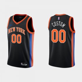 Wholesale Cheap Men\'s New York Knicks Active Custom 2022-23 Black City Edition Stitched Basketball Jersey