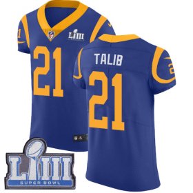 Wholesale Cheap Nike Rams #21 Aqib Talib Royal Blue Alternate Super Bowl LIII Bound Men\'s Stitched NFL Vapor Untouchable Elite Jersey