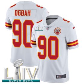 Wholesale Cheap Nike Chiefs #90 Emmanuel Ogbah White Super Bowl LIV 2020 Men\'s Stitched NFL Vapor Untouchable Limited Jersey