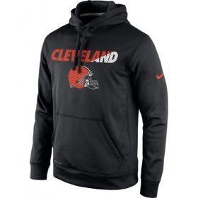 Wholesale Cheap Men\'s Cleveland Browns Nike Black Kick Off Staff Performance Pullover Hoodie