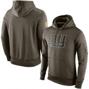Wholesale Cheap Men's New York Giants Nike Olive Salute To Service KO Performance Hoodie
