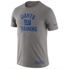 Wholesale Cheap Men\'s New York Giants Nike Heathered Gray Training Performance T-Shirt