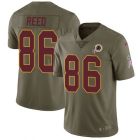 Wholesale Cheap Nike Redskins #86 Jordan Reed Olive Men\'s Stitched NFL Limited 2017 Salute to Service Jersey