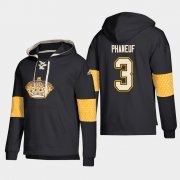 Wholesale Cheap Los Angeles Kings #3 Dion Phaneuf Black adidas Lace-Up Pullover Hoodie