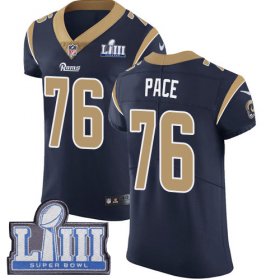 Wholesale Cheap Nike Rams #76 Orlando Pace Navy Blue Team Color Super Bowl LIII Bound Men\'s Stitched NFL Vapor Untouchable Elite Jersey