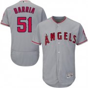 Wholesale Cheap Angels of Anaheim #51 Jaime Barria Grey Flexbase Authentic Collection Stitched MLB Jersey
