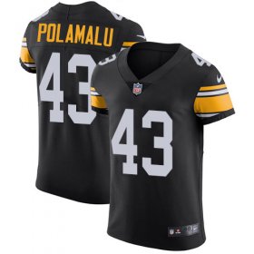 Wholesale Cheap Nike Steelers #43 Troy Polamalu Black Alternate Men\'s Stitched NFL Vapor Untouchable Elite Jersey