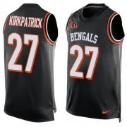 Wholesale Cheap Nike Bengals #27 Dre Kirkpatrick Black Team Color Men's Stitched NFL Limited Tank Top Jersey