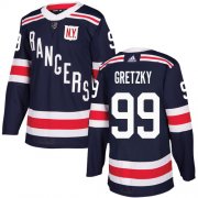 Wholesale Cheap Adidas Rangers #99 Wayne Gretzky Navy Blue Authentic 2018 Winter Classic Stitched Youth NHL Jersey