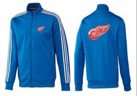 Wholesale Cheap NHL Detroit Red Wings Zip Jackets Blue-2