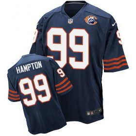 Wholesale Cheap Nike Bears #99 Dan Hampton Navy Blue Throwback Men\'s Stitched NFL Elite Jersey