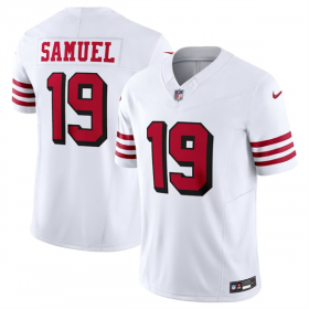 Wholesale Cheap Men\'s San Francisco 49ers #19 Deebo Samuel New White 2023 F.U.S.E. Vapor Untouchable Limited Stitched Football Jersey